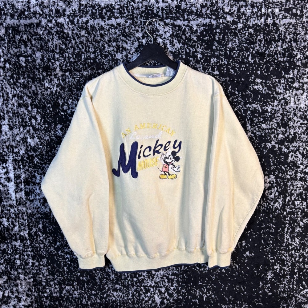 Vintage 90s Mickey Mouse Embroidered Crewneck Size L